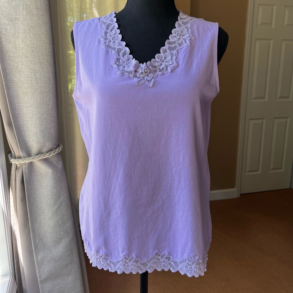 Coldwater Creek Lavender Purple Tank Top - Size L